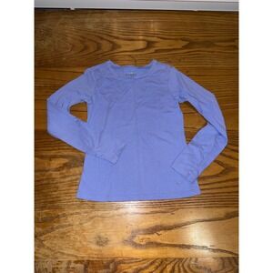 SCOUT + RO Kids Long Sleeve Shirt Size 7 Periwinkle Blue Bird Detail